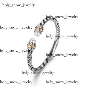David Yurma Armband Silver Twisted Cuff Bangle Fashion Avid Yurma Jewelry Men Armband Charm Armband Hook 5mm Wire Woman Davidjersey Designer Jewelry 6178