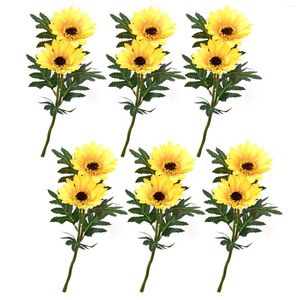 Decorative Flowers Artificial Sunflower Home Garden Party Wedding Decoration Handicrafts Simulation Bright Colors Do Not Fade Silk Flower