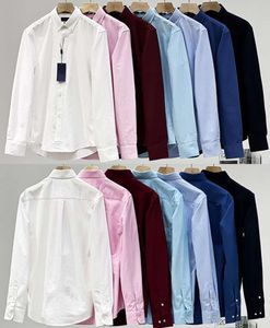 Designer Mens Casual Shirts Pony Paul Polos Tshirts Dress Big Horse Embroidery Business Clothes Long Sleeve Slim Lapel Tees Size M-3XL Fashion Clothing 454355