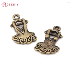 Anhänger Halsketten 40pcs Antique Bronze Zinklegungsrock Rock Zauber Anhänger DIY Schmuckzubehör machen Halskette Ohrringe Accessoires für Frauen