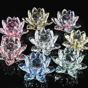 60mm-200mm Crystal Swan Lotus Glass Character Town Paper Ornament Feng Shui Dekorativ samling Dekoration 240426