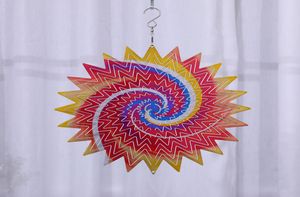 12Inch Mandala Wind Spinner rostfritt stål Metall Vindspinnare 3D Hanging Garden Decoration för inomhus utomhus trädgårdsmöten8963853