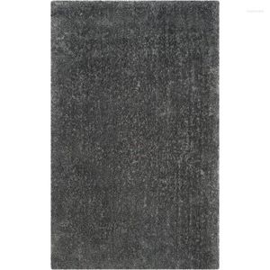 Carpets SAFAVIEH Luxe Shag Collection 8' X 10' Grey SGX160C Handmade Glam 3.2-inch Extra Thick Area Rug Rugs