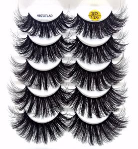 2020 Nya 5 par 100 Real Mink Eyelashes 3D Natural False Eyelashes Mink Lashes Soft Eyelash Extension Makeup Kit Cilios 1269804596