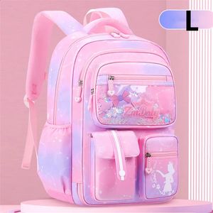 Flicka barn ryggsäck skolväska back pack rosa för barn barn tonåriga skolväska primär kawaii söt vattentät liten 240424