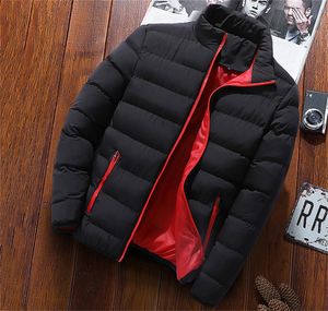 Men039s Jackets fashion high collar solid color thick cotton casual windproof jacket9063349