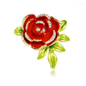 Roses Emaye Ulusal Tarzı Zarif ve Yaratıcı Çiçek Pimlerinin Broşes Koreli Versiyonu