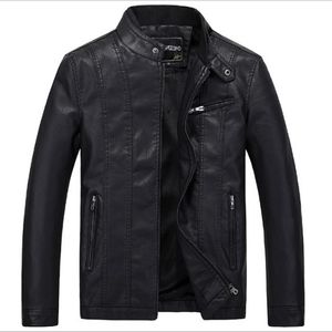 Toptan-Boyuan Deri Ceket Leren Jas Heren Chaquetas de Cuero Hombre 2017 Deri Biker Ceketler Erkekler İçin Siyah Deri Ceket Erkekler B627 269Q