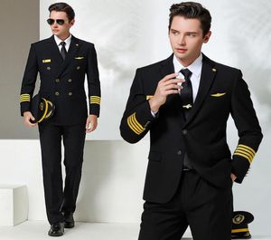 MEN039S TODUATY HIGHTEND Aviation Slimfit Captain Mundury Męskie Pilot Air Junior Suits9734696