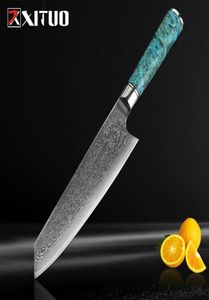 Xituo 1PCS Damascus VG10 STAL 8 -calowy Kafe Profesjonalny Japan Japans Kiritsuke Gyuto Cleaver Krojek Krojenia Kuche kuchenne narzędzie gotowania 35887325