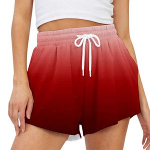 Shorts femininos shorts femininos em granito calças casuais da moda impressa com bolsos esportes curtos roupas femininas Pantnes Cortos 2024 Y240504