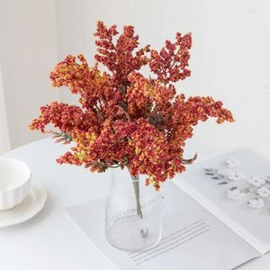Декоративные цветы искусственная фальшивая пена Gypsophila Pompon Vase для домашнего украшения рождественский венок свадебный свадебный букет