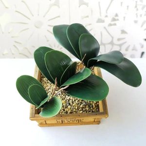 Decorative Flowers EVA Simulation Phalaenopsis Leaves Real Touch Eco-friendly Artificial Orchid Realistic DIY Fake Plant