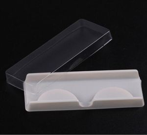 Caixa de embalagem para cílios em branco de cílios Plástico embalagem de plástico Tampa transparente Bandeja branca Wholes 100 Setslot3309198