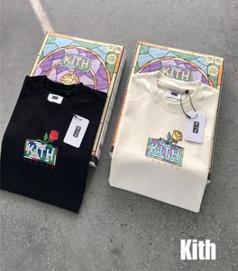 QualityFlowers Box Kith Tshirt Men Men Woment Shirt Heavy Fabric Summer Style Tops Tee Shipteeve Shirts K785620078