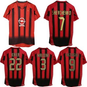 2004 2005 Shevchenko Rui Costa Pirlo Kaka Retro Futbol Forması 04 05 Milan Inzaghi Gattuso Seedorf Maldini Stam Cafu Nesta Vintage AC Klasik Futbol Gömlek 195m