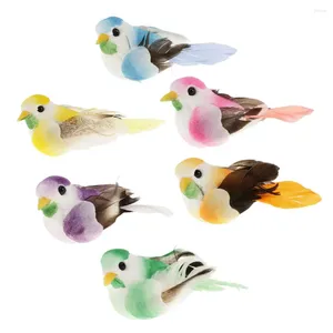 Bahçe Dekorasyonları 6 PCS Çok Renkler Dekoratif Yapay Köpük Mini Aşk Kuşlar Süsler Düğün Dekorasyon Partisi İçin DIY Craft
