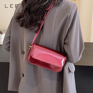 Shoulder Bags Silver For Women 2024 Summer Y2K Small Glossy PU Leather Female Handbags And Purses Crossbody Bag