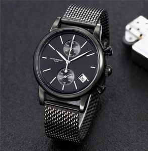 Top Men039s Watch Men039s Designer kwarcowy Zegarek luksusowy wielofunkcyjny chronograf ze stali nierdzewnej Casual Business Watch Tre2937544
