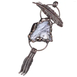 Hänge halsband solros agat skiva oregelbunden geode drusy kvartssten för diy halsband smycken tillverkning tillbehör
