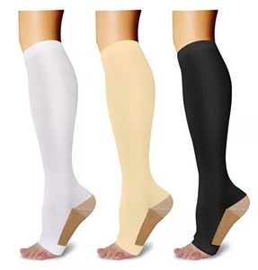 Socks Hosiery Compression Stockings Nurse Prevent Calf Varicose Veins Soreness Zipper Pressure Cycling Professional Leg Support Women Socks Y240504