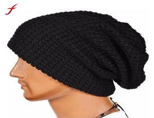2018 Warm Fashion Winter Hat For Men Knitting Hat Cap Women Beanie Hat Cap Skullies Beanies Elastic Hats Drop S181203026901949