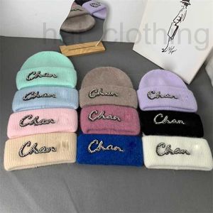 Beanie/Skull Caps Designe Paar Beanie Fashion Candy Farbe Baumwolle warmer Brief Stickerei Kristall Hut Datum Outdoor Reiseurlaub Geschenk Bonnet Ykfh