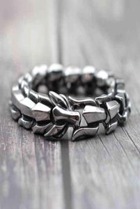 Punkowy łańcuch ze stali nierdzewnej Dragon bransoletka czarna złota srebrna kolor Mężczyzn Armband Hip Hop Street Braclet do męskiej biżuterii Homme1510058