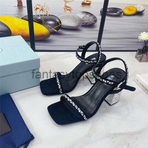 Praddas Pada Prax PRD PRD Designer de qualidade Top Shoes Top Shoes Casual Luxo Mulher Cristal Cristal Black Plataforma Sandália Sapato Sapato Sapatal