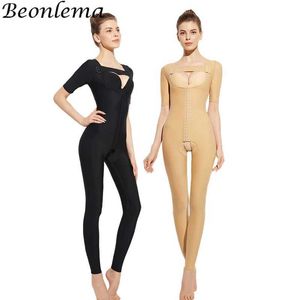 Taille Tummy Shaper Womens Fajas Columbianas Klasse BodySuit Back Body Forming Knopf forming Rücken Lippenstift Bodysuit Q240430