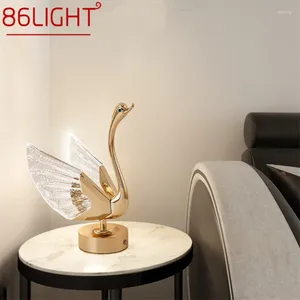 Bordslampor 86 Ljus Modern LED Swan laddningsbar lampa Creative Design Desk Light Decor for Home Living Room