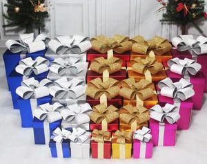 Presentförpackning stor Bowknot Square Box Christmas Birthday Wedding Favors Boxes 30x30x30cm Festival Holiday Wrapping