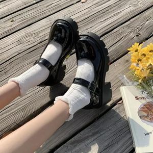 Dress Shoes Woman 2024 Trend Mary Janes Women Vintage Girls High Heel Platform Lolita Shoe Style College Student Pumps Big Size 43