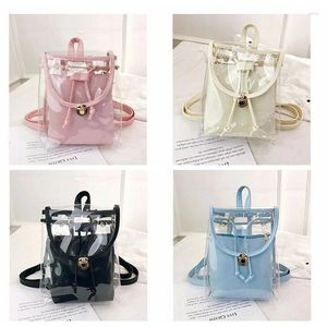 Backpack transparente Jelly Mini Lady School Girls Teen Girls Bag