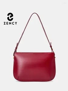 Сумки для плеча Zence Premium Split кожаная сумка красной подмышки женщина 2024 Cowhide Messenger Crossbody Luxury Designer Sacbag Sac