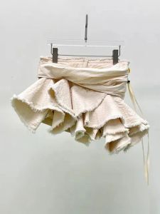 Dwuczęściowa sukienka DEAT Fashion Women y Asymetryczna plisowana spódnica wysoka talia nieregularna krawędź Slim Mini Warowstowe spódnice Summer 2023 11xx Drop D Dhxop
