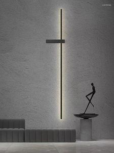 Wandlampen minimalistische LED -Lampe Art Deco Salon Esszimmer Lichter Gangzimmer Shop Shops Schwarzweiß Aluminium Tropfen