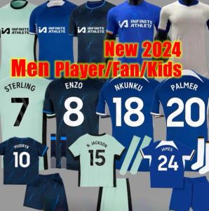 23 24 enzo cfc nkunku jerseys player fãs Mudryk collection gallagher sterling home uniform 2023 2024 fofana fora kits de camisa de futebol caicedo