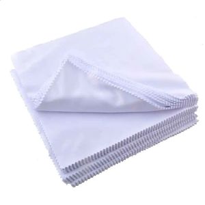 100pcs brancos 20x20cm Sublimação Microfiber Limpeza de pano de pano de olho de lente de tecido de pano de pano de pano preto Branco 240422