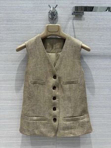 Women's Vests A Niche Design Vest Korean Version Of British Style Handsome And Versatile Slim Fit V-neck Suit Top