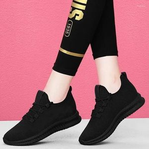 Casual Schuhe Frauen atmungsaktive Nicht-Schlupf-Plattform Mode 2024 Herbst Korean Running Black Sneakers für Frauen