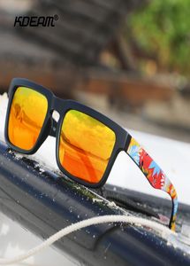 Kdeam Renkli Gerçek Film Polarize Güneş Gözlüğü Erkekler için Günlük Square Womens Sport Güneş Gözlüğü ile UV400 Modaya Gözlükler KD2501PRO9634786