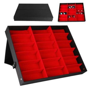 18 Grids okulary okulary okulary okulary okulary magazynowe Pudełka Uchwyt Organizator MDJ998 x07032770772