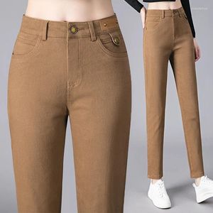 Frauenhose koreanische Stemperament impule vielseitige Office Dame Solid Reißverschluss Knopftaschen Mode lose Freizeithosen