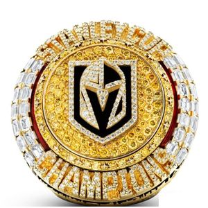 Med sidor Stones Golden Knights Cup Team Champions Championship Ring Wood Display Box Souvenir Men Fan Gift Drop Delivery Dhjt4Stars DHU1D