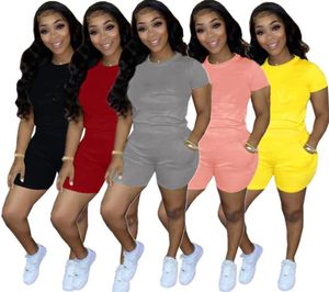 Summer Women Tracksuits Short Sleeve Outfits TshirtSShorts Pants Two Piece Set Plus Size 3XL 4XL JOGGER SUIT CASUELL SPORTSEWAR B6699035