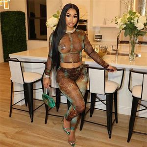 Beach Cover Up Dress Women Clothes Simma för Wear 2024 Summer Print Sexig Mesh High midje Crop Pants Passar Spandex Coverup