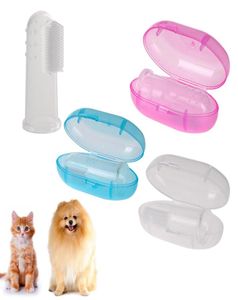 Finger tandborste hundborste andas dubbla huvudtänder vård hund katt rengöring tandborstar för hundar husdjur leveranser7596679
