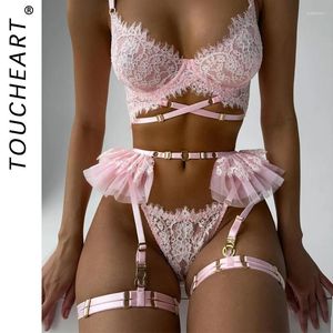 Bras Set trasparente Lingerie Sexy Women Sella che fantasia super mutandine e reggiseno set da donna in biancheria intima