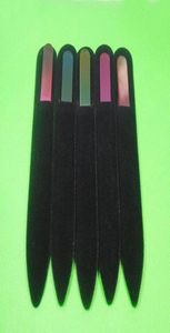 100X CRYSTAL GLASS NAIL FILE with Companion BLACK SLEEVE 5 12quot COLOR CHOICE NEWNF0144871369